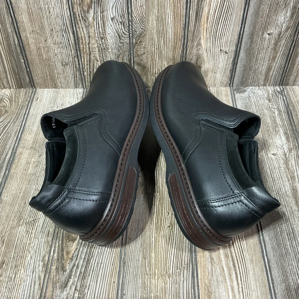 SAS Step Shoes Mens 13.5 WW Comfort Slip On Casual Walking Moc Loafer Black NEW